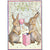 Bunnies in Forest Hand Glittered Christmas Card