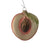 Sugared Peach Half Glass Ornament