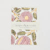 Hand Block Printed Greeting Card - Marigold Glitz Blush