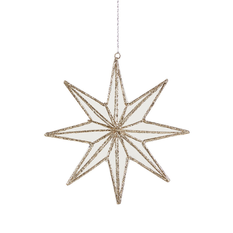 Glitter & Mirror Star Ornament  | Putti Christmas 