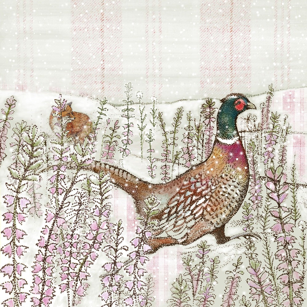 Fox and Pheasant Greeting Card