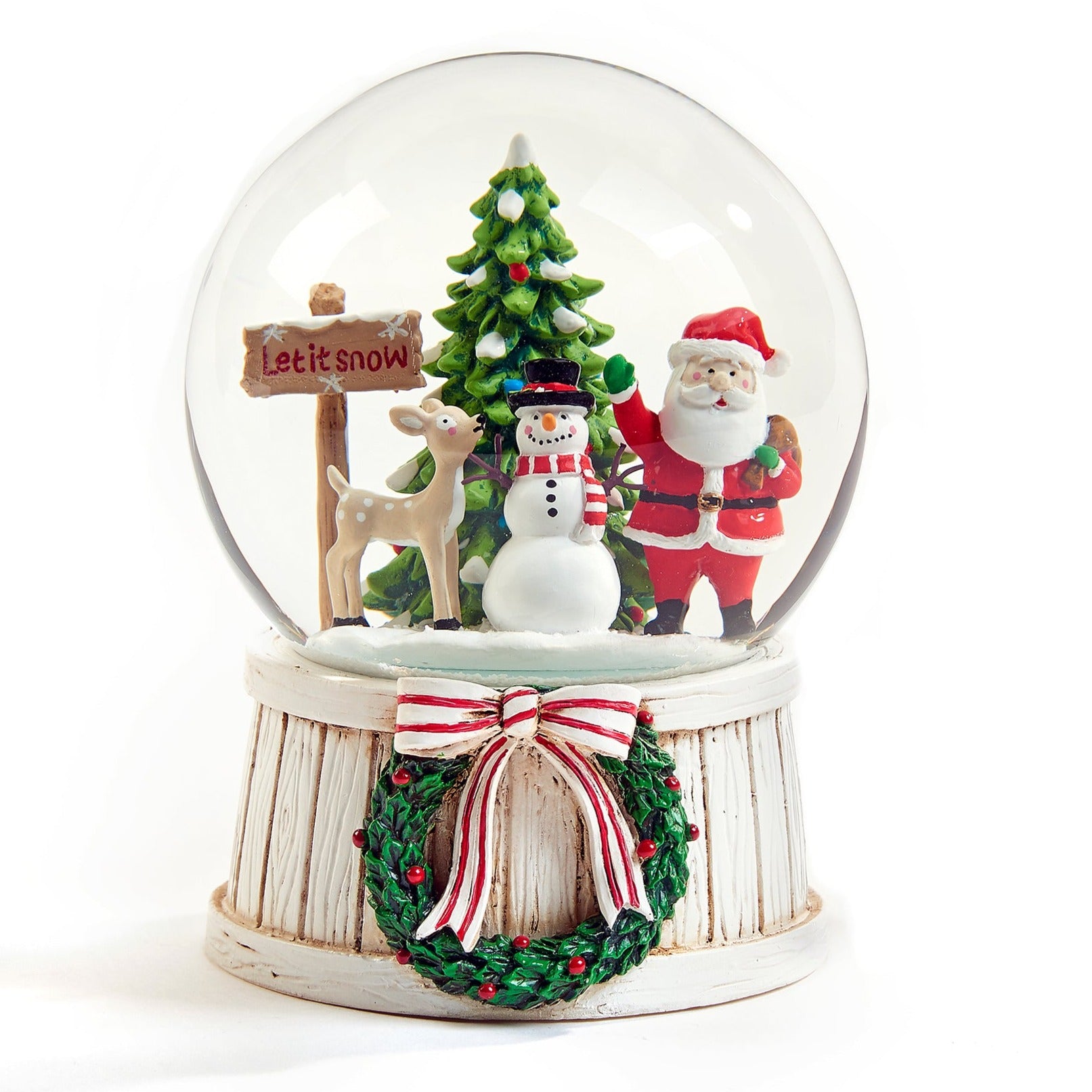 Santa and Snowman Snowglobe | Putti Christmas 
