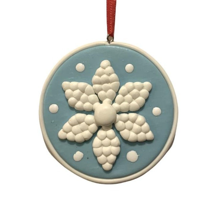 Snowflake Blue Cookie Ornament | Putti Fine Furnishings 