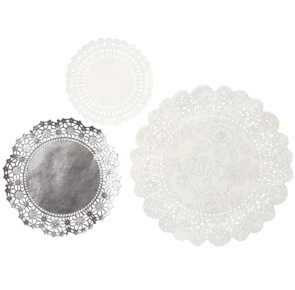  Party Porcelain Silver Doilies, TT-Talking Tables, Putti Fine Furnishings