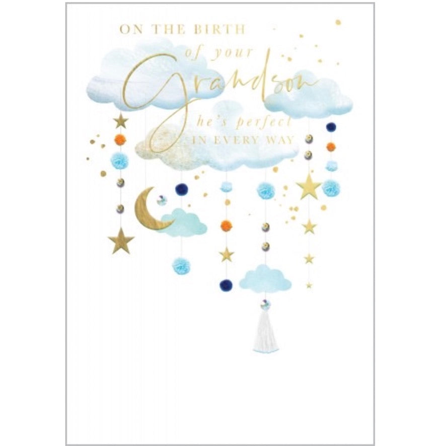 "Grandson" Birth Greeting Card | Putti 