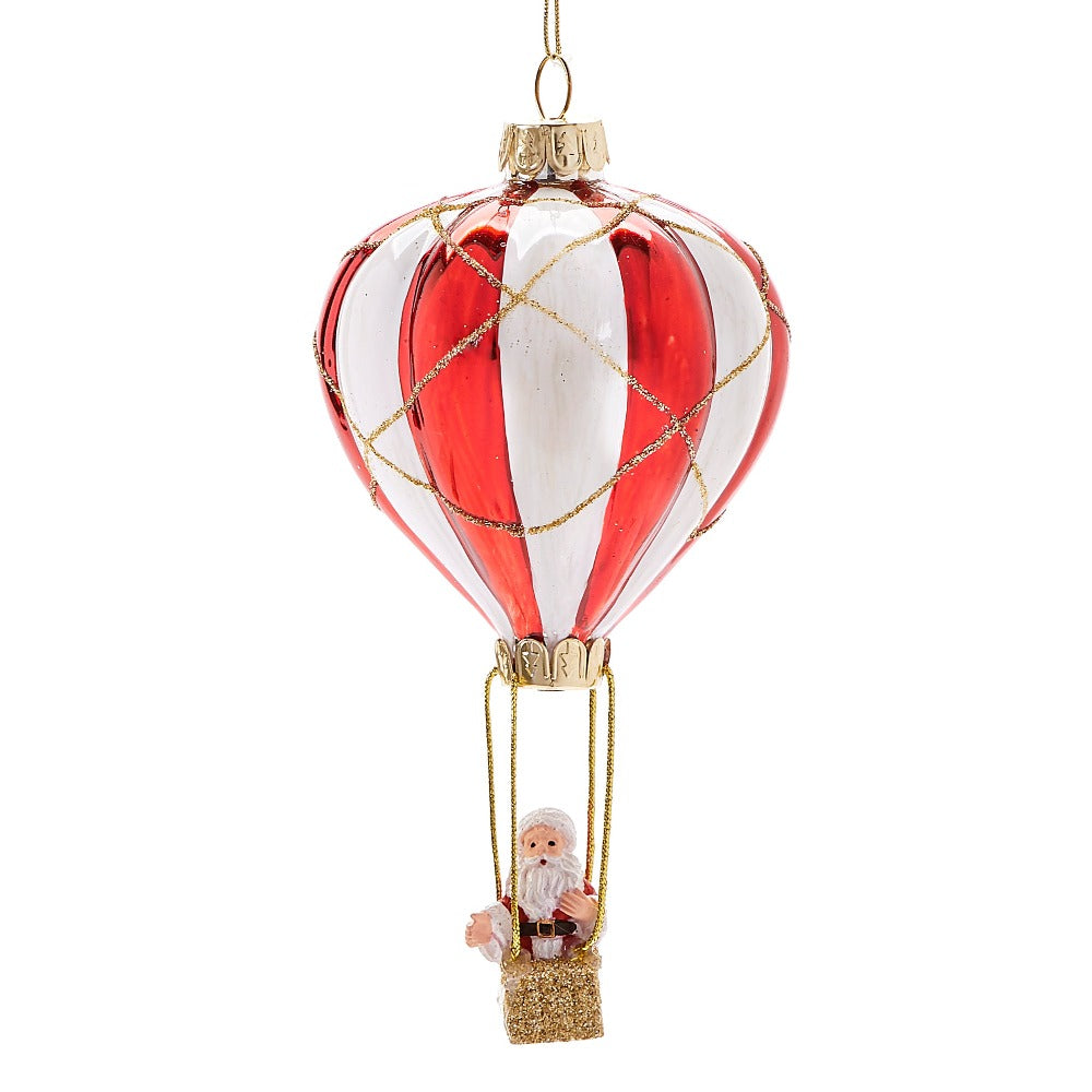 Hot Air Balloon & Santa Ornament | Putti Christmas 