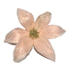 Blush Pink Fur Poinsettia with Clip