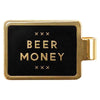 Black & Goldtone "Beer Money'" Money Clip