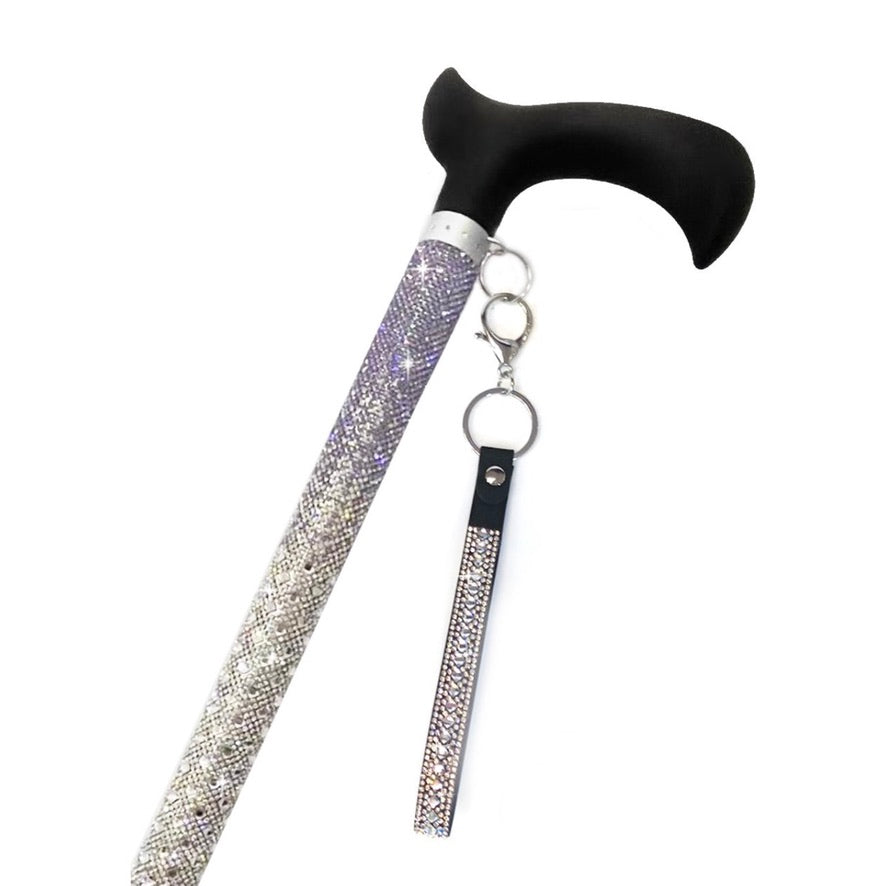  Jacqueline Kent "Sugar Cane" Cupcake Mauve Crystal Adjustable Medical Cane