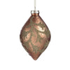 Bronze with Gold Leaves Glass Double Point Ornament