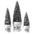 "Merry Christmas" Brush Trees - Set of 3