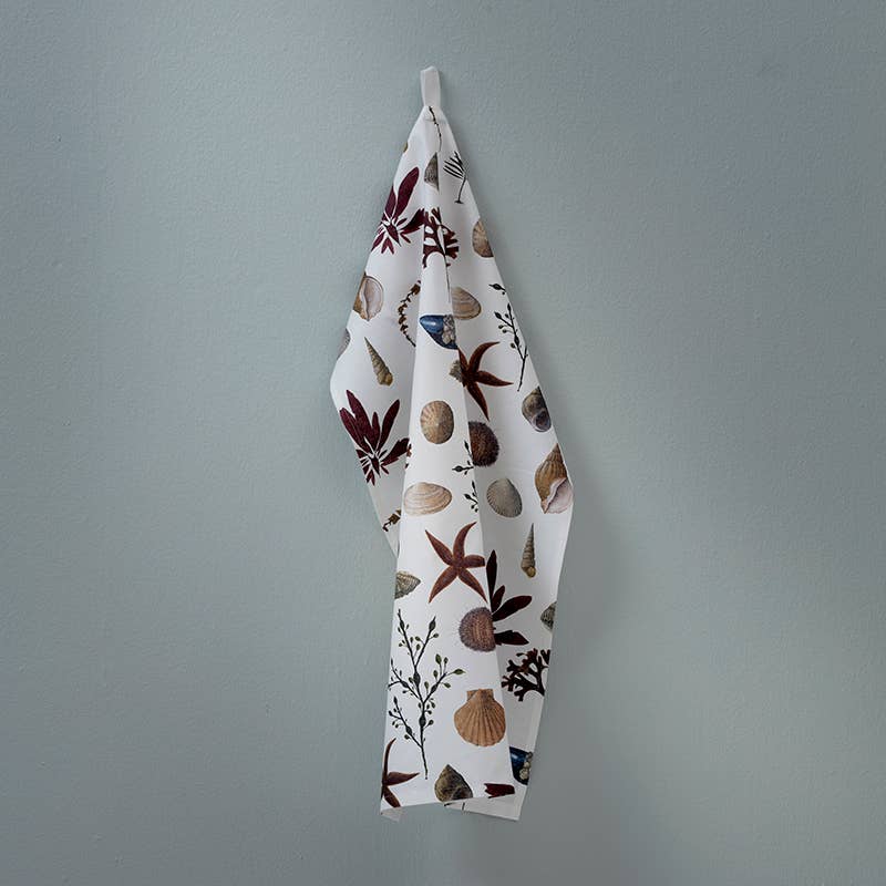 Shells Organic Tea Towel | Putti Fine Furnishings Canada 