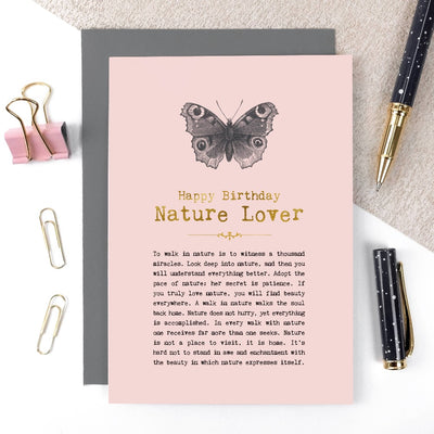 Nature Lover Foiled Birthday Card
