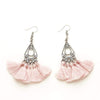 Tear Drop Tassel Earrings - Blush Pink | Putti Fine Fashions