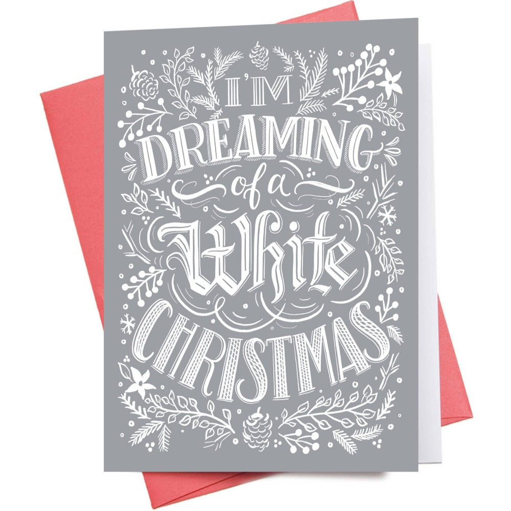 Inkwell Cards Dreaming of a White Christmas Greeting Card | Putti Christmas 