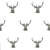 Black & White Stags Wrapping Paper | Putti Christmas 