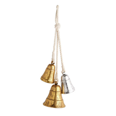FoiledGold  Hanging Decorative Christmas Bells - Putti Christmas Canada