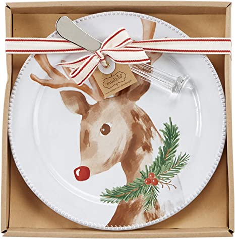 Reindeer Cheese Plate Set