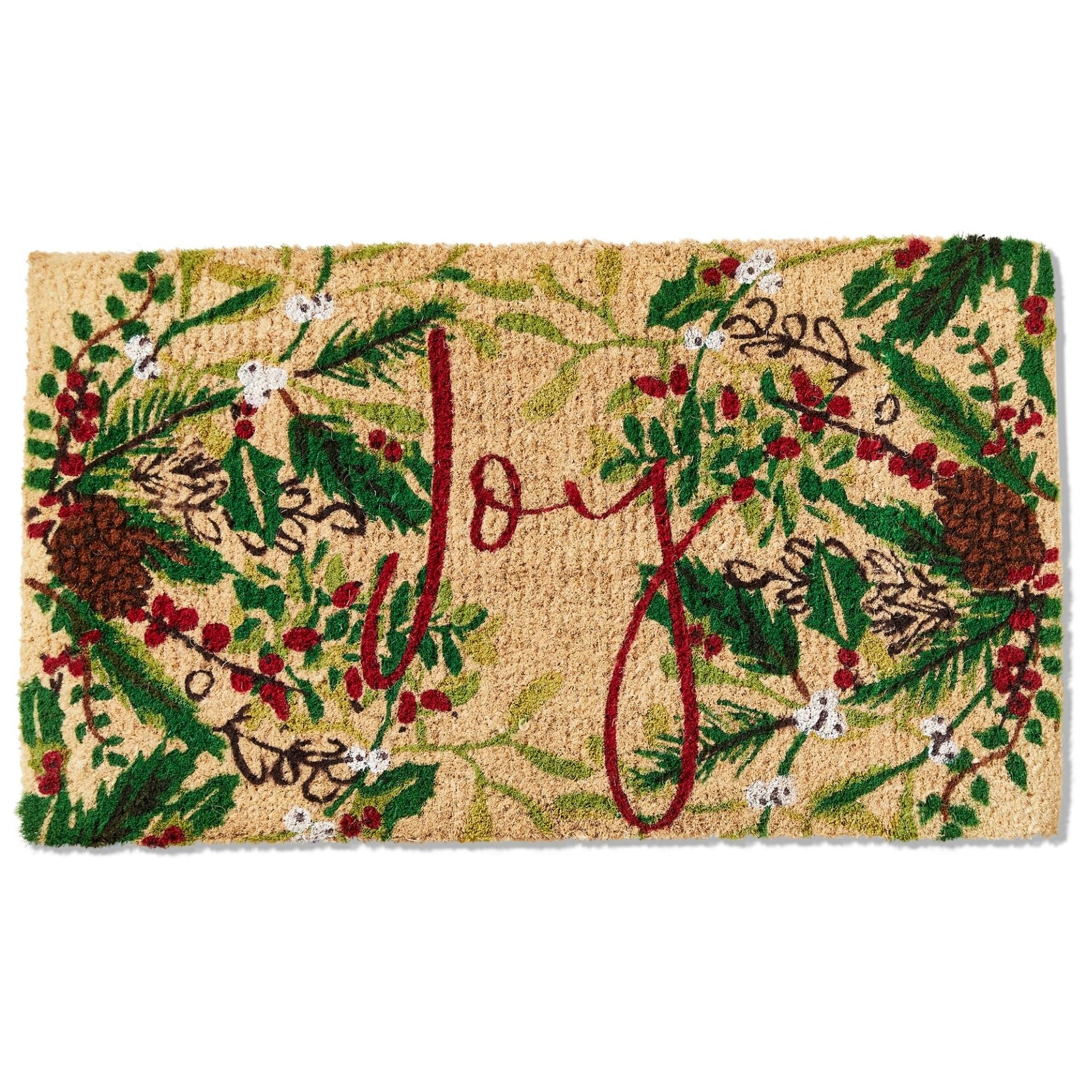 Winter Berries "Joy" Coir Doormat