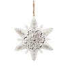 White Metal Snowflake Ornament