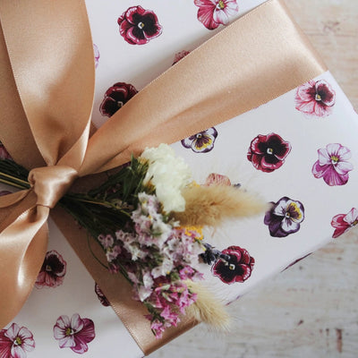 Pansies Gift Wrap Sheet