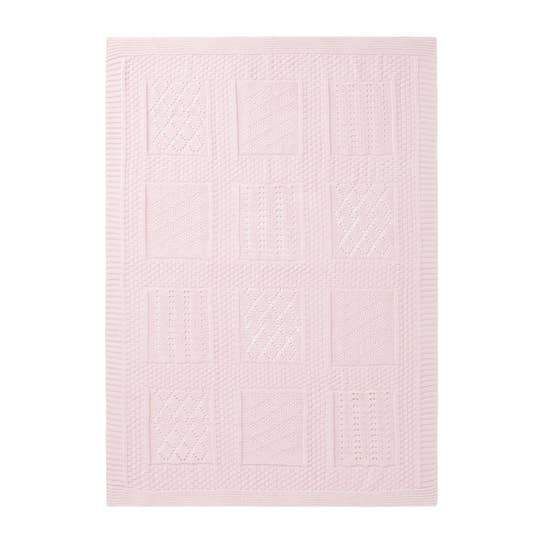 Elegant Baby Pink Seed Knit Blanket | Le Petite Putti Canada