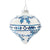 Kurt Adler Blue and Glossy White Glass Onion Ornament