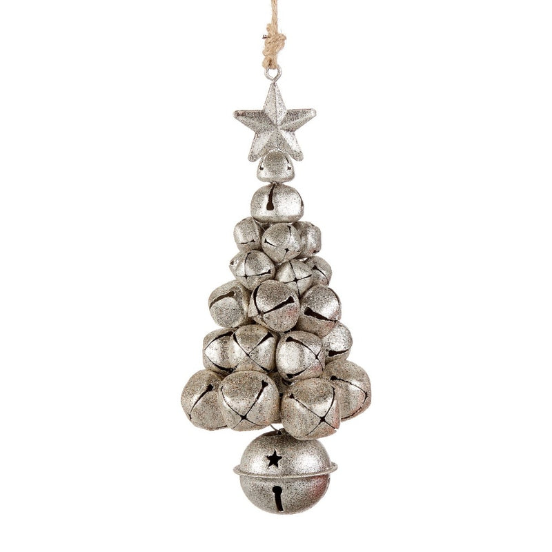 Silver Metal Bell Tree Ornament
