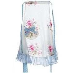 Miss Rose Sister Violet Child's White Posy Bell Apron, MRSV-Miss Rose Sister Violet, Putti Fine Furnishings