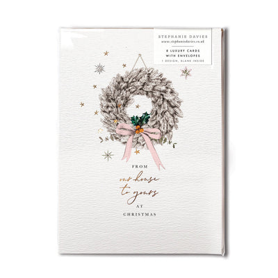 Stephanie Davies "From our House ...." Wreath Christmas Card Pack | Putti