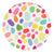 Kindah Low Rim Rainbow Leopard Paper Plates - Small