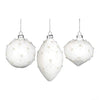 White Glass Ornament with Pearl