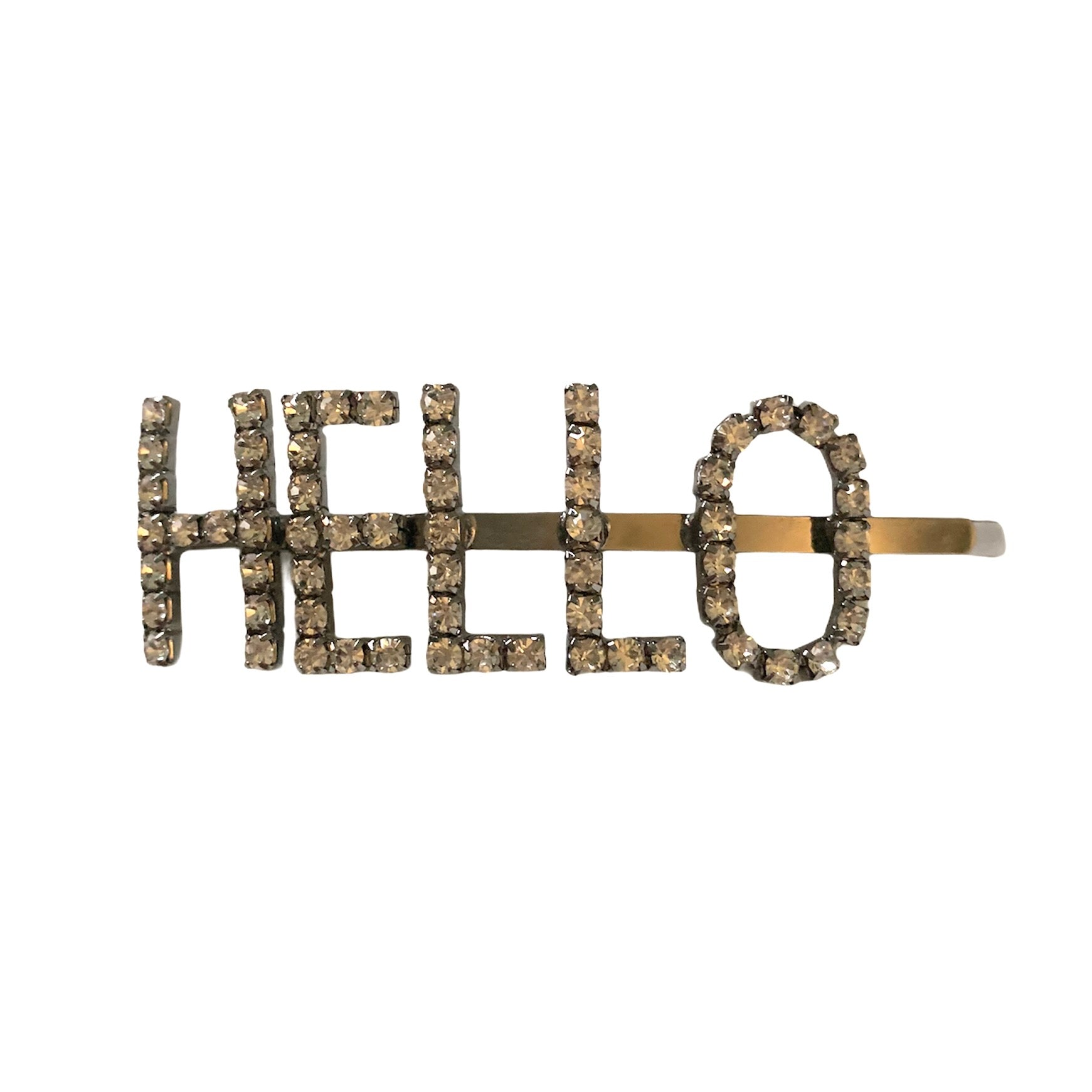 Diamante "Hello" Hair Clip