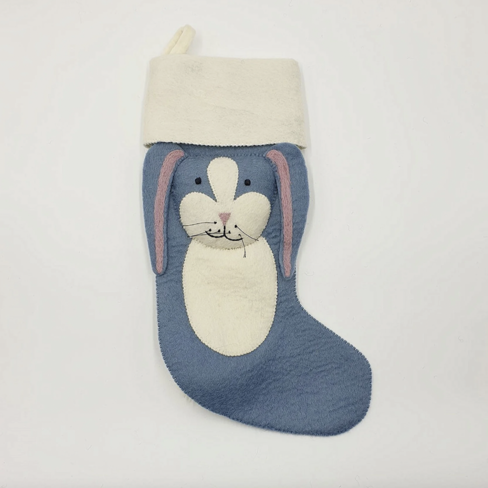 Rory Rabbit Felt Christmas Stocking