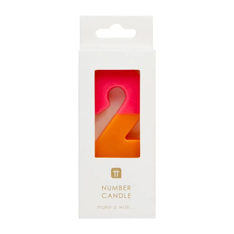 Multicolor Number Candle - Two