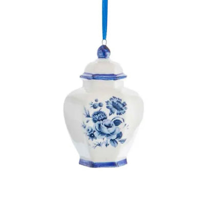 Kurt Adler Blue Delft Ginger Jar Ornament