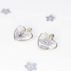 Allie and Posie Heart Forget-Me-Nots Earrings - Silver