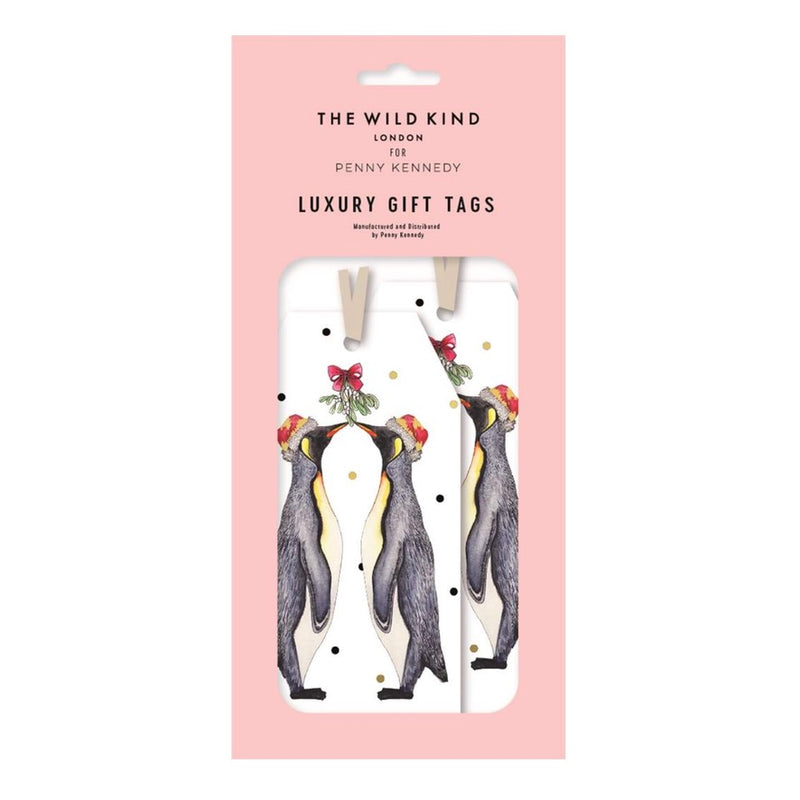 Penny Kennedy "Penguin Kiss" Christmas Gift Tags | Putti christmas Gift Wrapping 