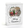 White "Merry Christmas Perpetual Snow Book Lantern