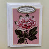 Hand Glittered "Happy Birthday" Peony Greeting Card