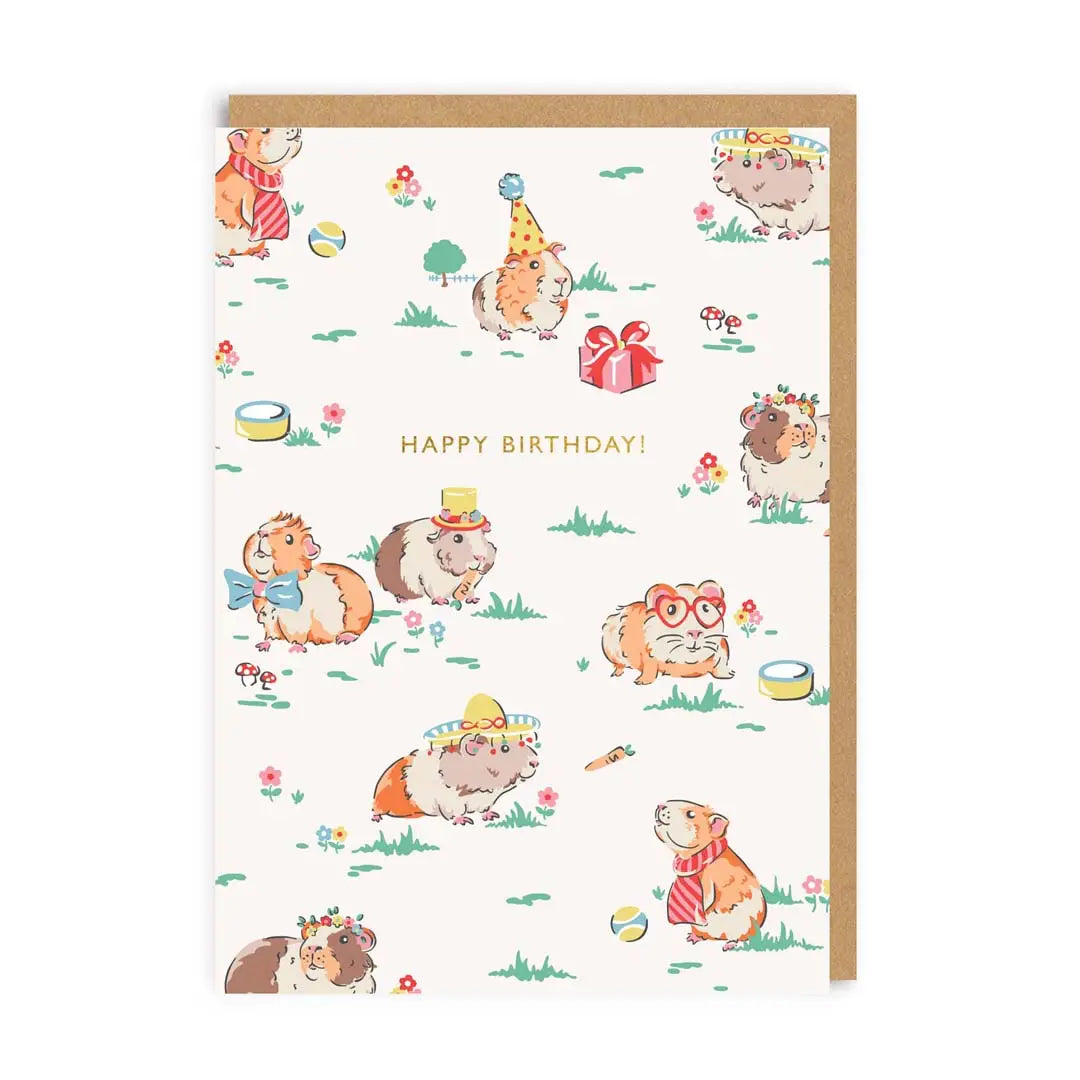 Cath Kidson Guinea Pig Birthday Card