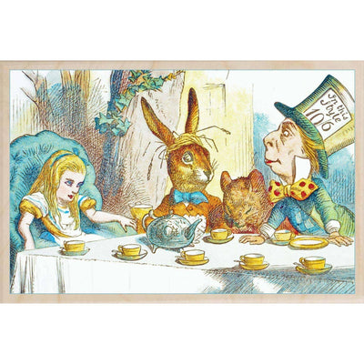 Alice The Mad Hatter Tea Party Wooden Postcard