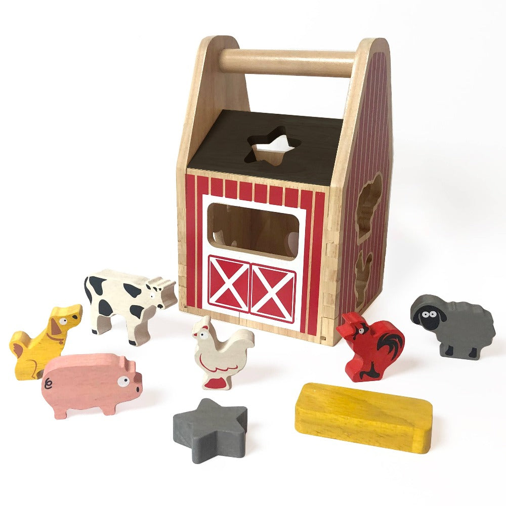 BeginAgain Barnyard Shape Sorter | Le Petite Putti 