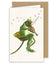 Frog with Violin Greeting Card