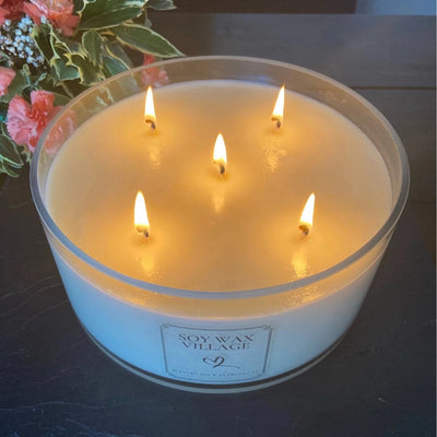 Extra Large Five Wick Soy Wax Candle - Lime Basil & Mandarin