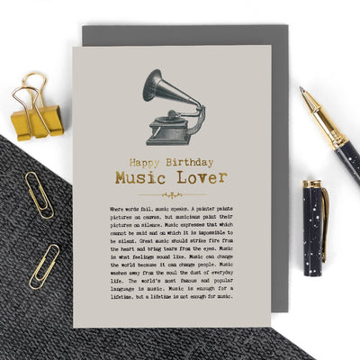Music Lover Foiled Birthday Card