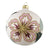 Hand Painted Blue Flower Glss Ball Christmas Ornament