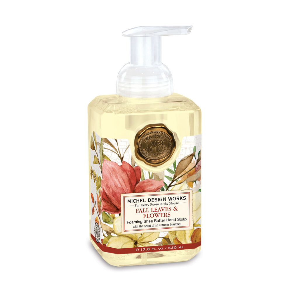 Michel Design Works Fall Leaves & Flowers Foaming Soap | Putti Fine Furnishings 