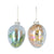 Meadow Flower Filled Glass Egg Ornament