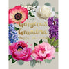 "Gorgeous Grandma Happy Birthday" Floral Greeting Card
